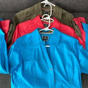 3 BNWT EXPRESS Women’s Essential Dress shirts